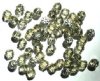 50 6mm Triangle Faceted Jonquil, Silver Tipped with Coated Ends
